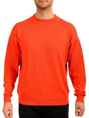 Scuderia Ferrari Men's Red Silk Crewneck Pullover Sweater US XL IT 54